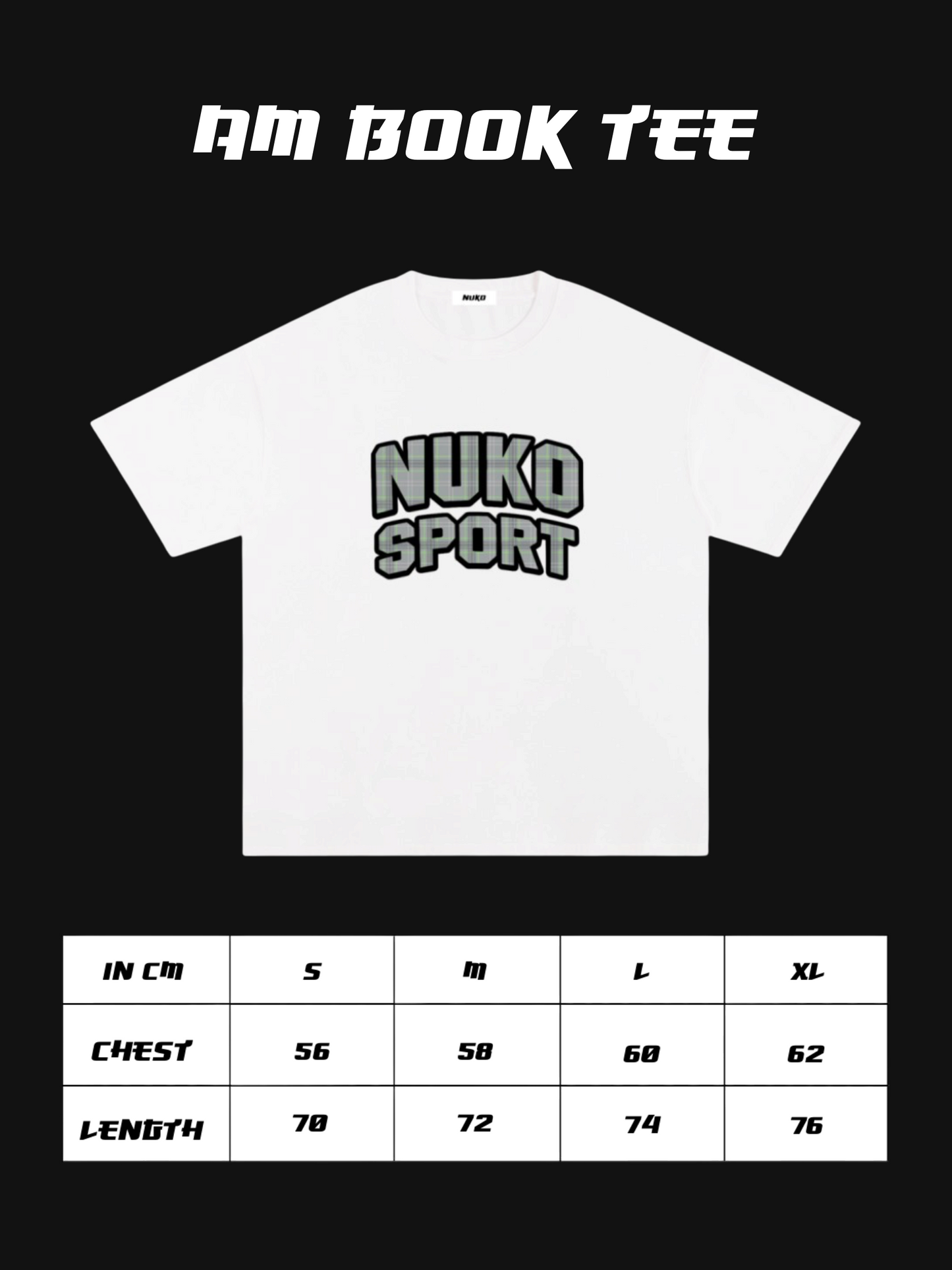 Nuko sport plaid T-shirt (white)