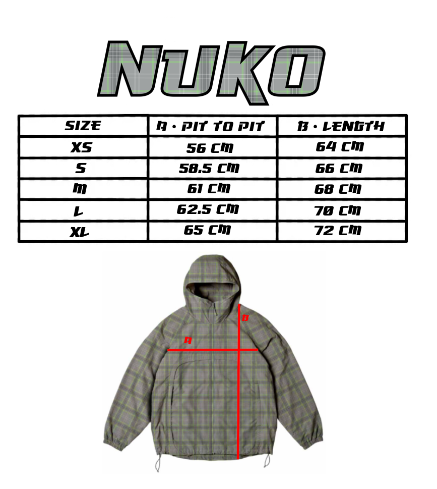 nylon plaid windbreaker