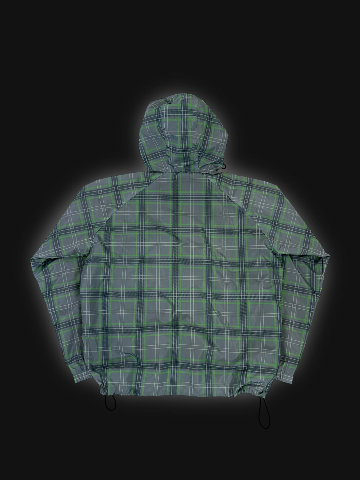 nylon plaid windbreaker
