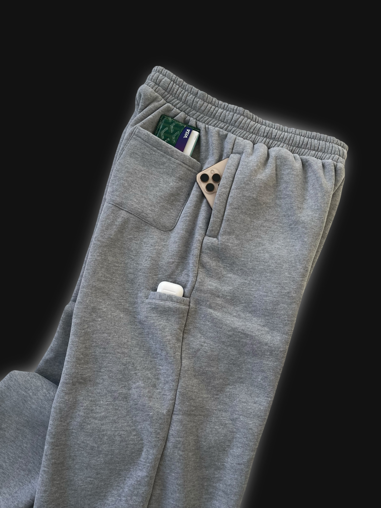 plaid logo joggers (Grey)