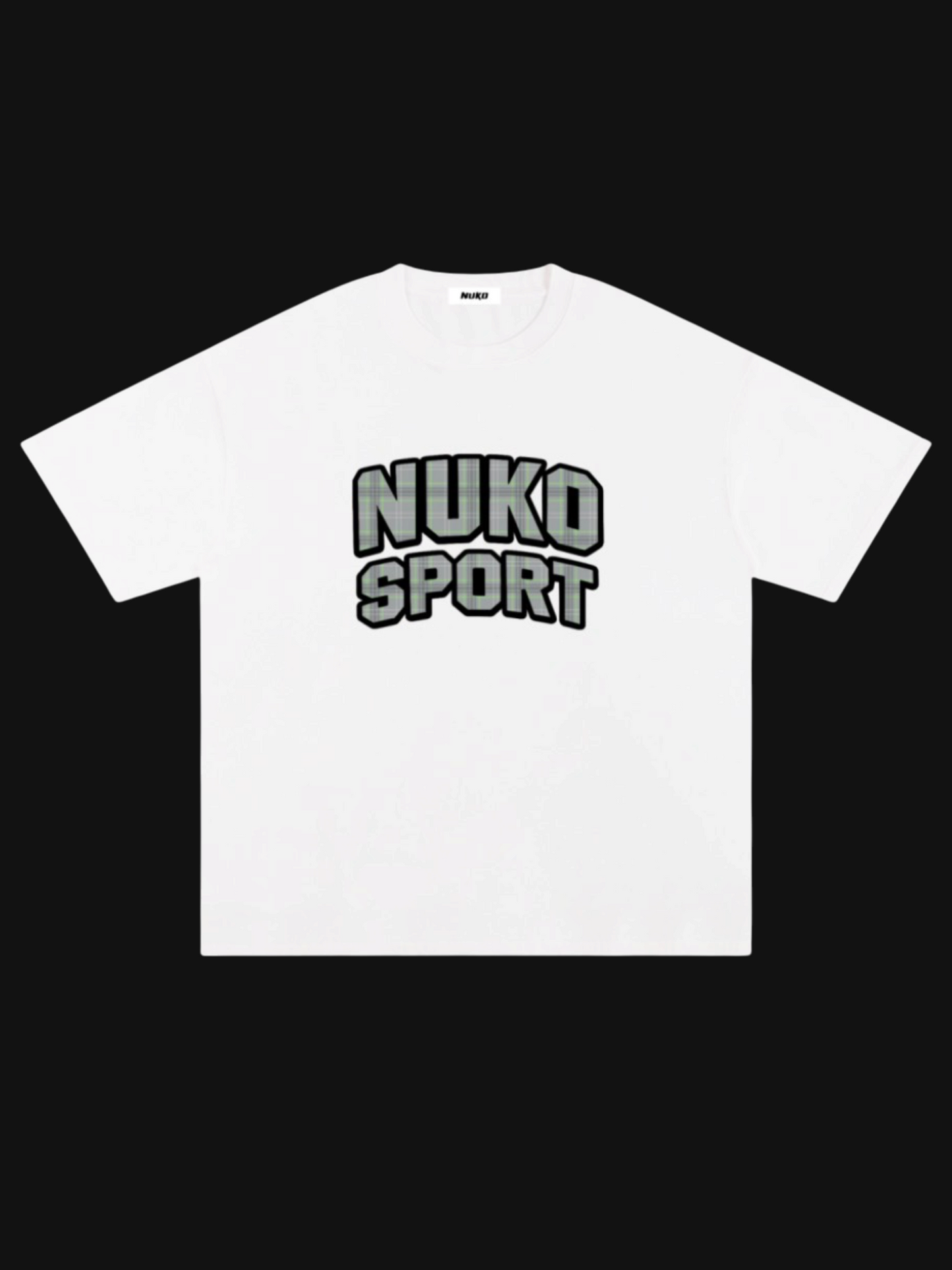 Nuko sport plaid T-shirt (white)