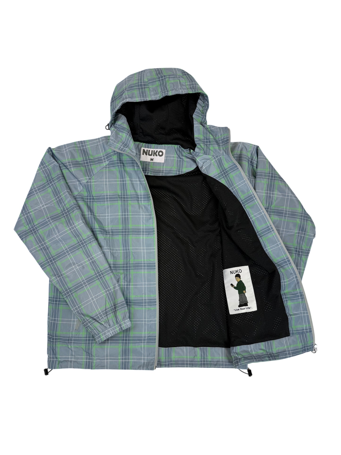 Nuko nylon plaid jacket